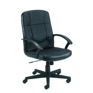 Image of Jemini Thames Leather Look Executive Room With Arms Black KF50189