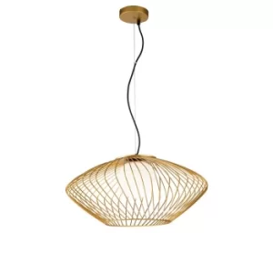 image of Plec Cage Ceiling Pendant Lamp Gold, 1 Light, E27