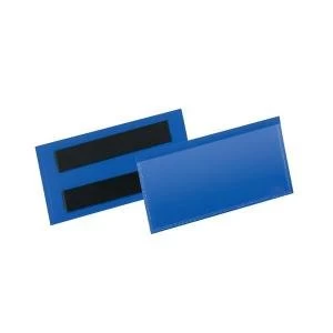 Image of Durable 100x38mm Magnetic Document Pouch Dark Blue Pack of 50 174107