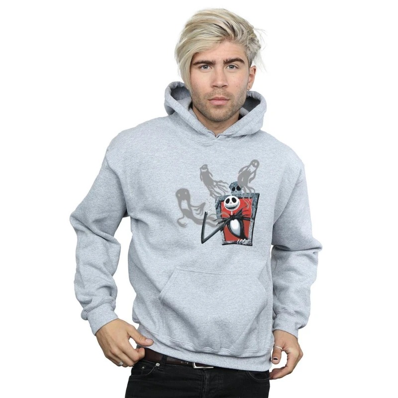 Image of Disney Men Nightmare Before Christmas Ghosts Of Jack Hoodie in Grey Size: large Grey L Male 5057864064117