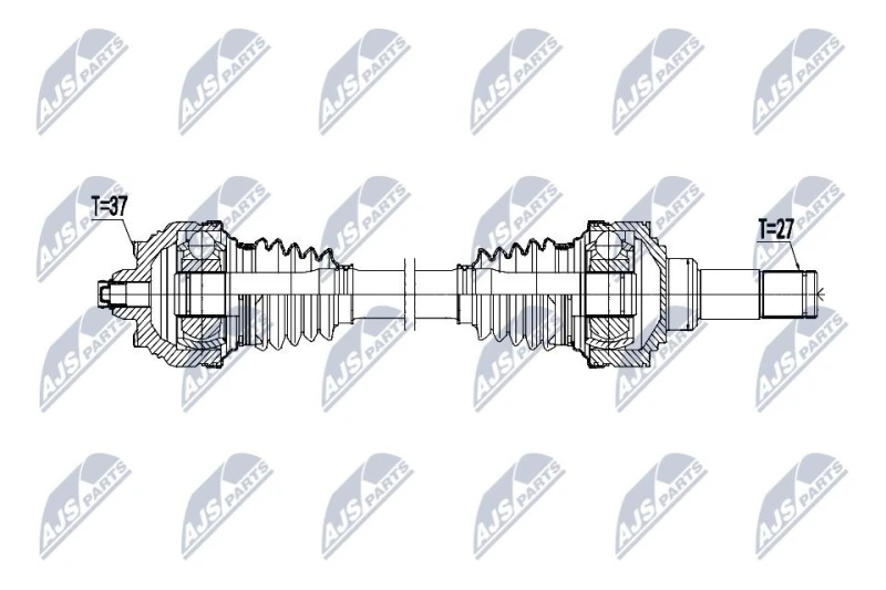 Image of NTY NPW-BM-228 Drive shaft Automatic Transmission, Rear Axle Left Drive Shaft (13)