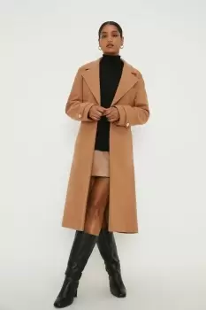 Image of Longline Belted Coat