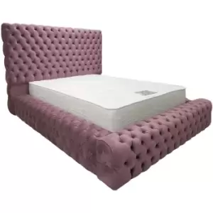 Image of Sultan Upholstered Beds - Plush Velvet, Super King Size Frame, Pink - Pink