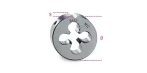Image of Beta Tools 442 HSS Coarse Pitch Metric Thread Round Die M10 x 1.5mm 004420010