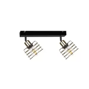 Image of Viva Twin Ceiling Spotlight Gold, 50cm, 2x E27
