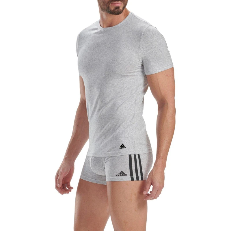 Image of adidas Active Flex Cotton Crew Neck T shirt - Grey Grey M