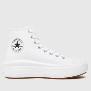 Converse White All Star Move Hi Trainers