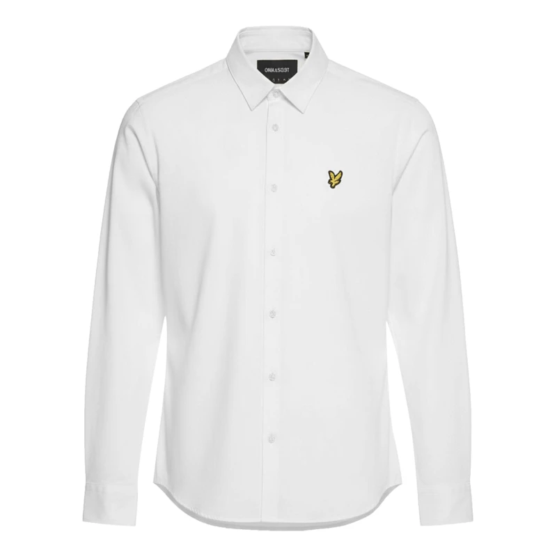 Image of Lyle and Scott Bamboo Long Sleeve Shirt White male S