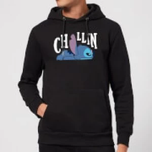 image of Disney Lilo And Stitch Chillin Hoodie - Black