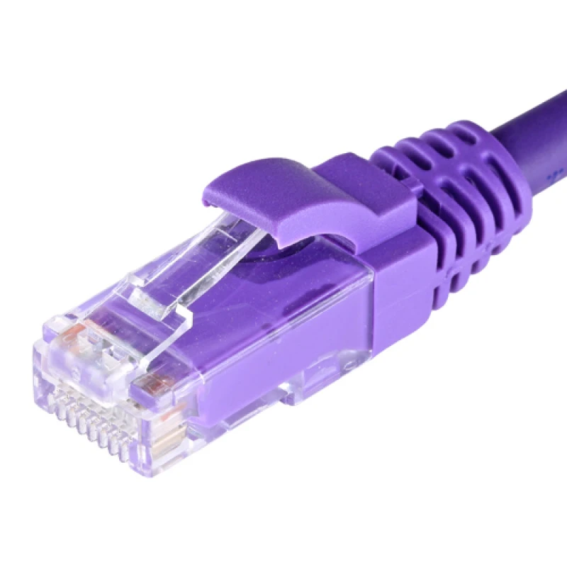Image of Cablenet 0.3m Cat6 RJ45 Violet U/UTP LSOH 24AWG Snagless Booted Patch