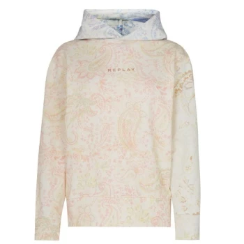 image of Replay Paisley Hoodie - Yellow