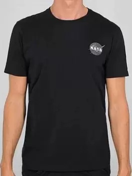 image of Alpha Industries Space Shuttle T-Shirt - Black, Size L, Men