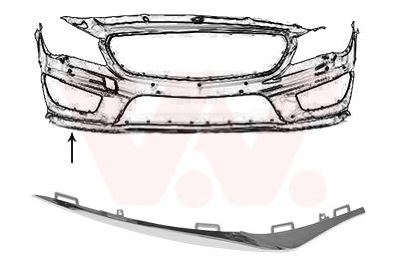 Image of VAN WEZEL Bumper cover VAN WEZEL 2937582