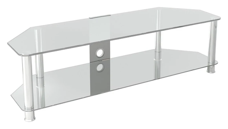 Image of AVF AVF Up to 65" TV Stand - Chrome & Clear