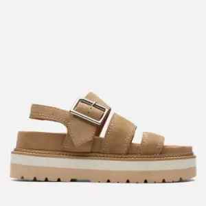 Image of Clarks Womens Orianna Over Sandals - Dark Sand - UK 4