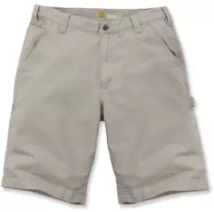 Image of Carhartt Rigby Dungaree Shorts, beige, Size 28, beige, Size 28