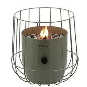 image of Pacific Lifestyle Cosiscoop Basket Fire Lantern - Olive