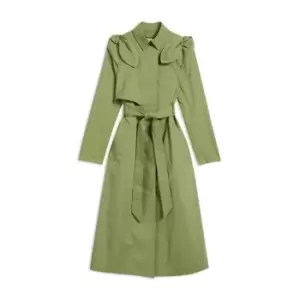 image of Ted Baker Martna Voluminous Sleeve Trench Coat - Green