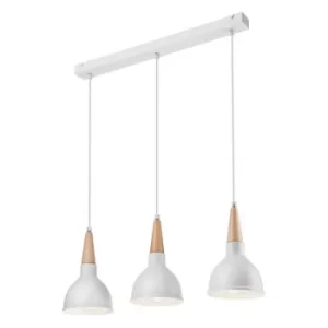 Image of Francesca Bar Pendant Ceiling Light White, 3x E27