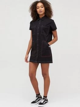 Image of Vans Thread It Shirt Dress - Black, Size XS, Women
