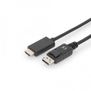 image of ASSMANN Electronic AK-340303-020-S video cable adapter 2m HDMI Type A (Standard) DisplayPort Black