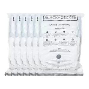 image of Black & Decker Black + Decker Vacuum Bag 6 Pack - Large