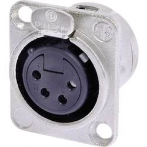 Image of XLR connector Sleeve socket straight pins Number of pins 4 Silver Neutrik NC4FD L 1