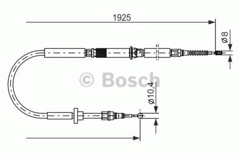 Image of Handbrake cable Bosch 1 987 477 959