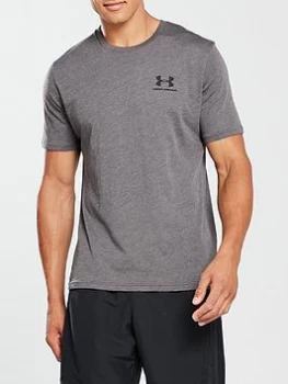 Image of Urban Armor Gear Sportstyle Left Chest Logo T shirt Charcoal Heather Size XL Men