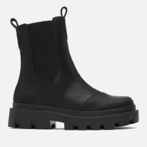 Image of TOMS Womens Rowan Water Resistant Leather Chelsea Boots - Black - UK 6
