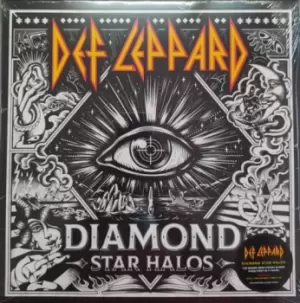 Image of Def Leppard Diamond Star Halos - Clear Vinyl - Sealed 2022 UK 2-LP vinyl set 3894516
