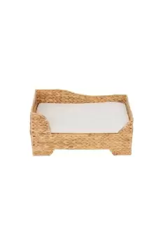 Image of Indoor Wicker Cat Or Small Dog Raised Bed, Elevated Lounger