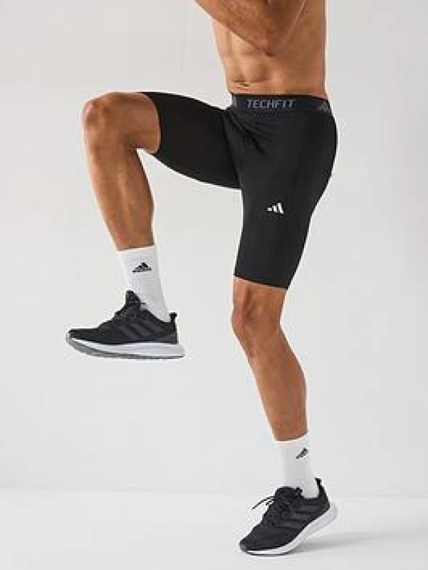Image of adidas TECHFIT Compression Training Shorts Tights Mens - Black XL