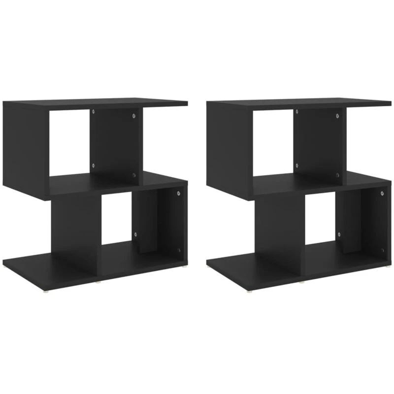 Image of VIDAXL Bedside Cabinets 2 pcs Black 50x30x51.5cm Engineered Wood Vidaxl 8720286558737