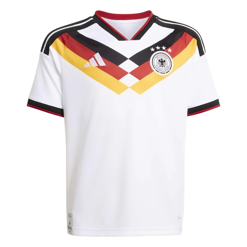 Image of adidas Germany Home Shirt World Cup 2026 Juniors International Replica Shirts 7-8 Years White 37129401175