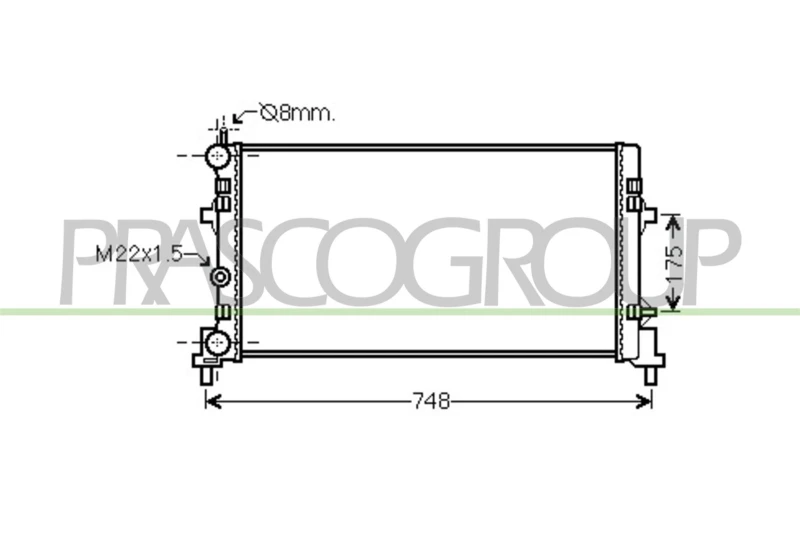 Image of PRASCO Engine radiator PRASCO AD120R003