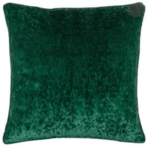 image of Ripple Plush Velvet Cushion Emerald