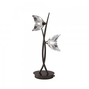 image of Table Lamp 2 Light G9, Black Chrome