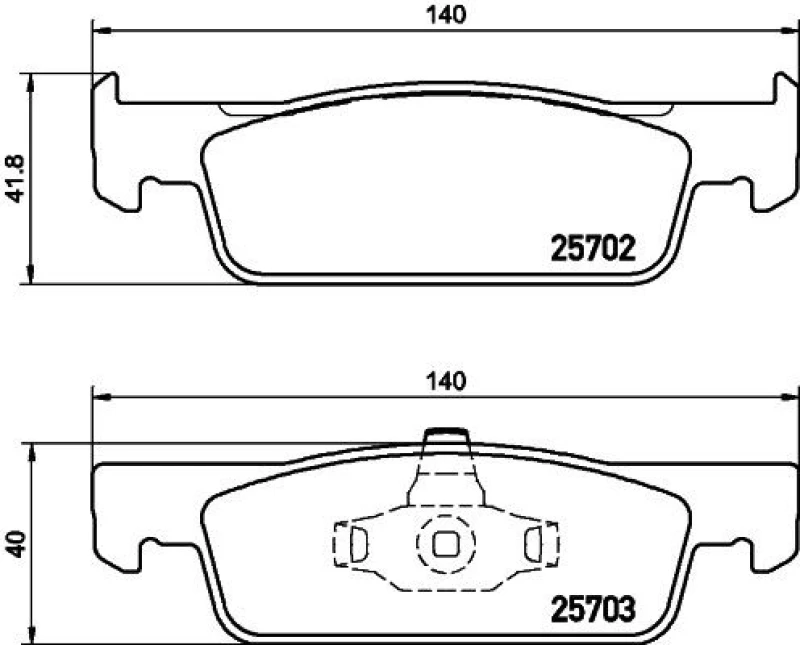 Image of HELLA Brake pad set HELLA 8DB 355 020-801