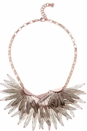 image of Ted Baker Ladies Rose Gold Plated Florenz Large Star Fringed Necklace TBJ1548-24-23