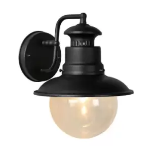 Image of Lucide FIGO - Wall Lantern Light Outdoor - 1xE27 - IP44 - Black