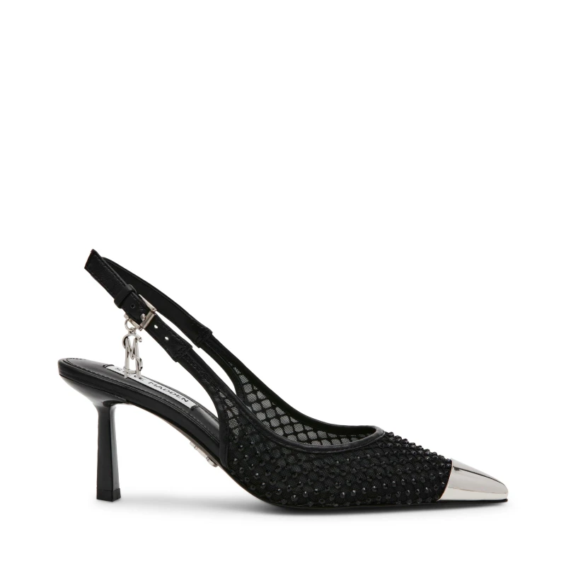 Image of Steve Madden Womens Vixen Mesh Slingbacks Black female 4 (37)