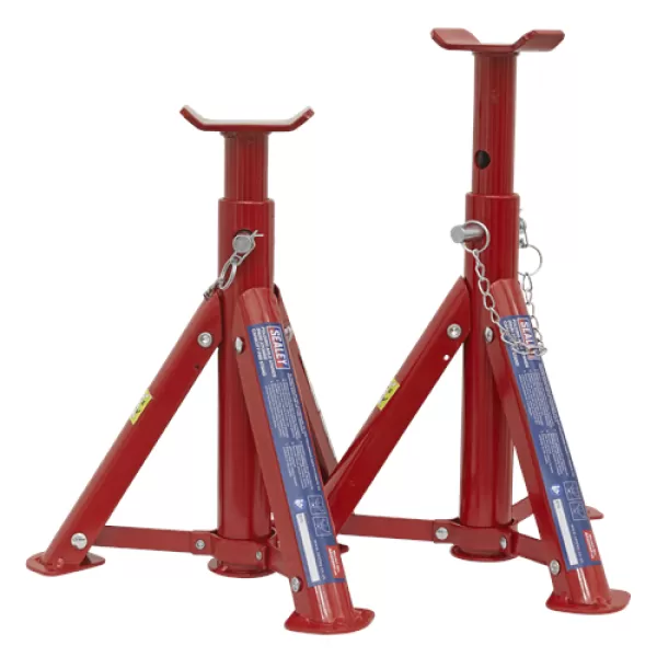 image of Sealey AS2000F Axle Stands (Pair) 2tonne Capacity per Stand - Folding Type