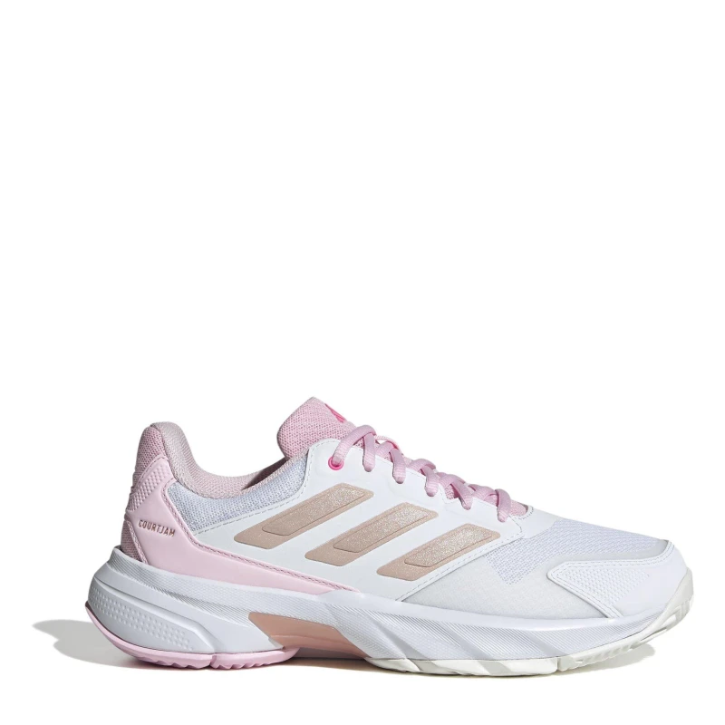 Image of Adidas CourtJ Cntrl3 Ld63 White/Met/Pink female 4 (36.7)