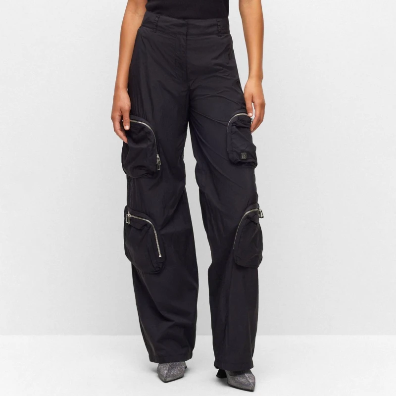 Image of Hugo Harameri-1 Cargo Trousers Black female 8