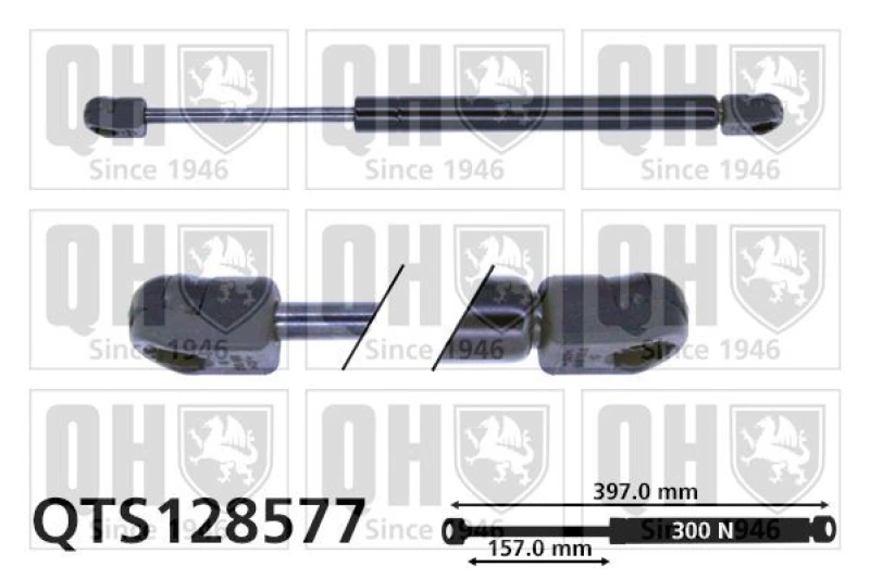 Image of QUINTON HAZELL Bonnet strut QUINTON HAZELL QTS128577