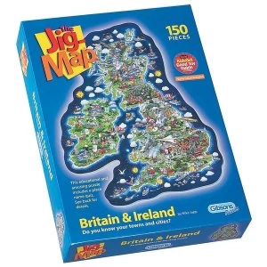 Image of Great Britain & Ireland Map Jigsaw Puzzle - 150 Pieces