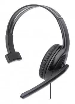Image of Manhattan Mono Over-Ear Headset (USB), Microphone Boom (padded),...