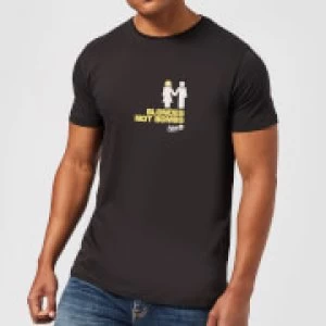 Image of Plain Lazy Blondes Not Bombs Mens T-Shirt - Black