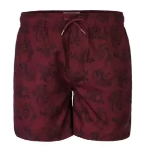 image of Firetrap AOP Swim Shorts Mens - Red